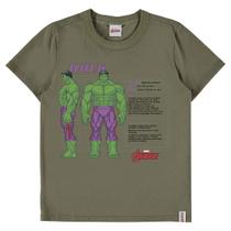 Camiseta Avengers Malwee Hulk Capitão América Homem de Ferro Thor Vingadores Tam 4 ao 12