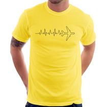Camiseta Avião Batimentos Cardíacos - Foca na Moda