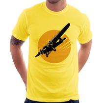 Camiseta Avião Bimotor - Foca na Moda