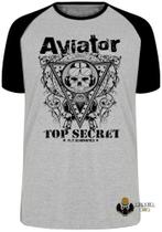 Camiseta Aviator Top Secret Blusa Plus Size extra grande adulto ou infantil Camiseta Aviator Top Secret Blusa Plus Size extra grande adulto ou infantil