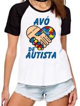 Camiseta avó de autista camisa inclusão vovó presente