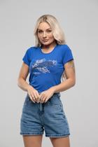Camiseta - Azul Estampada Camiseta - Azul Estampada