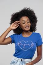 Camiseta - Azul Estampada Camiseta - Azul Estampada