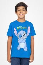 Camiseta Azul Infantil Stitch Disney - Fakini
