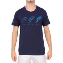 Camiseta Babolat Drive Cotton Tee Marinho e Azul Camiseta Babolat Drive Cotton Tee Marinho e Azul