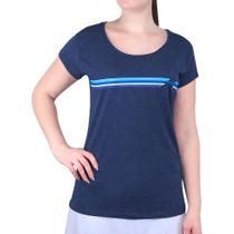 Camiseta Babolat Exercise Stripes Tee Azul Camiseta Babolat Exercise Stripes Tee Azul
