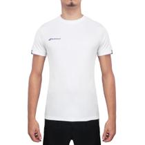 Camiseta Babolat Play Neck Tee Branca e Azul