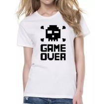 Camiseta Baby Look 8 Bits Game Over