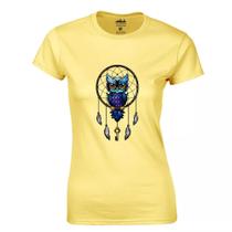 Camiseta Baby Look Algodão Feminina Coruja