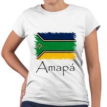 Camiseta Baby Look Amapá Bandeira Estado Brasil