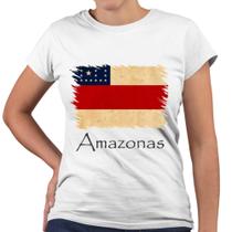 Camiseta Baby Look Amazonas Bandeira Estado Brasil