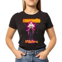 Camiseta Baby Look Anime Chainsaw Man Makima 100% Algodao Camiseta Baby Look Anime Chainsaw Man Makima 100% Algodao
