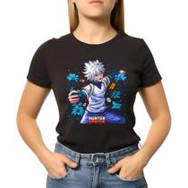 Camiseta Baby Look Anime Hunter Hunter Killua Color Blue