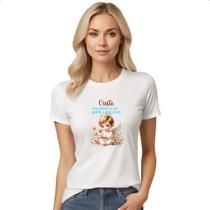 Camiseta Baby Look Anjo gentil e amoroso Camiseta Baby Look Anjo gentil e amoroso