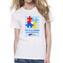 Camiseta Baby Look Autismo peca que faltava