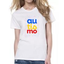 Camiseta Baby Look Autismo pecas quebra-cabeca