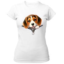 Camiseta Baby Look Beagle no Ziper