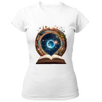 Camiseta Baby Look Biblia livro conhecimento universal