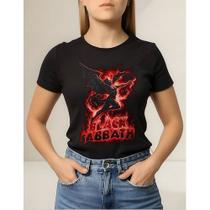 Camiseta Baby Look Black Sabbath Exclusiva Feminina