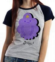 Camiseta Baby Look Blusa Feminina Adventure Time Princesa Caroço