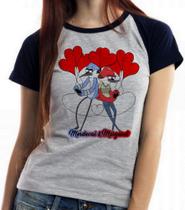 Camiseta Baby Look Blusa Feminina Apenas um show Mordecai e Margaret