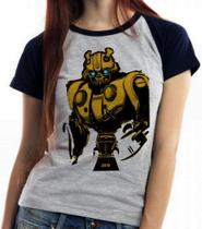 Camiseta Baby Look Blusa Feminina Bumblebee Fusca Camiseta Baby Look Blusa Feminina Bumblebee Fusca