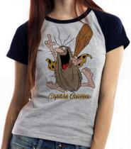 Camiseta Baby Look Blusa Feminina Capitão Caverna Camiseta Baby Look Blusa Feminina Capitão Caverna