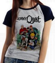 Camiseta Baby Look Blusa Feminina Jonny Quest selva Camiseta Baby Look Blusa Feminina Jonny Quest selva