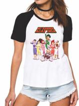 Camiseta Baby Look Boku No Hero Roupa Power Rangers