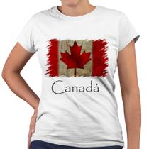Camiseta Baby Look Canadá Bandeira País