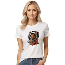 Camiseta Baby Look Capivara astronauta