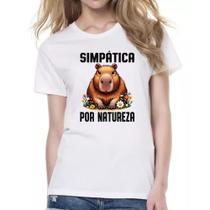 Camiseta Baby Look Capivara Simpatica por Natureza