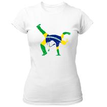 Camiseta Baby Look Capoeira luta Brasil golpe