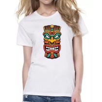 Camiseta Baby Look Cartoon Mascara Tiki