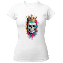 Camiseta Baby Look Caveira do cranio do rei