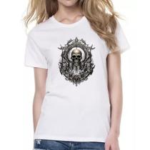 Camiseta Baby Look Caveira metal grampunk - Alearts