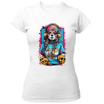 Camiseta Baby Look Caveira mexicana girl sound