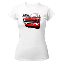 Camiseta Baby Look Chevette vermelho primeira geração pintura