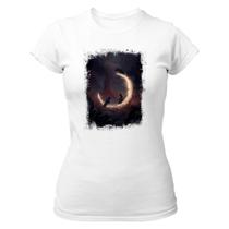 Camiseta Baby Look Corvos na lua