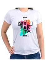 Camiseta Baby look cruz desperta Ezequiel gospel