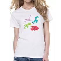 Camiseta Baby Look Cute dinossauros