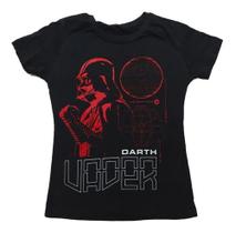 Camiseta Baby Look Darth Vader Star Wars Piticas Dark Side