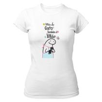 Camiseta Baby Look Dia das mães Flork mãe de gato