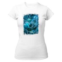 Camiseta Baby Look Divertida Lendas do Mar Kraken 03