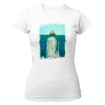 Camiseta Baby Look Divertida Lendas do Mar Moby Dick 04