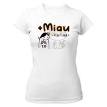 Camiseta Baby Look Divertida Mais miau e menos mimimi