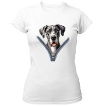 Camiseta Baby Look Dog Alemao no Ziper