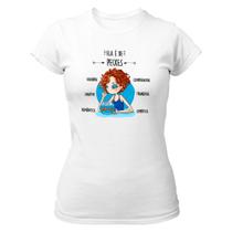 Camiseta Baby Look Ela é de Peixes Camiseta Baby Look Ela é de Peixes