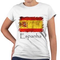 Camiseta Baby Look Espanha Bandeira País