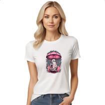 Camiseta Baby Look Fantasma chuva de rosas